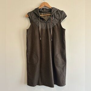 NWOT New! IKKS BROWN KNIT HOODED DRESS IN Size 10/12 .Amazing Unique dress.